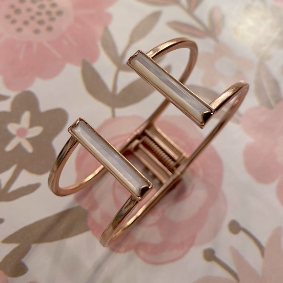NWOT *KENDRA SCOTT* Color Bar *LUCY* Cuff Bracelet … *ROSE GOLD•MOTHER of PEARL* - Picture 1 of 3
